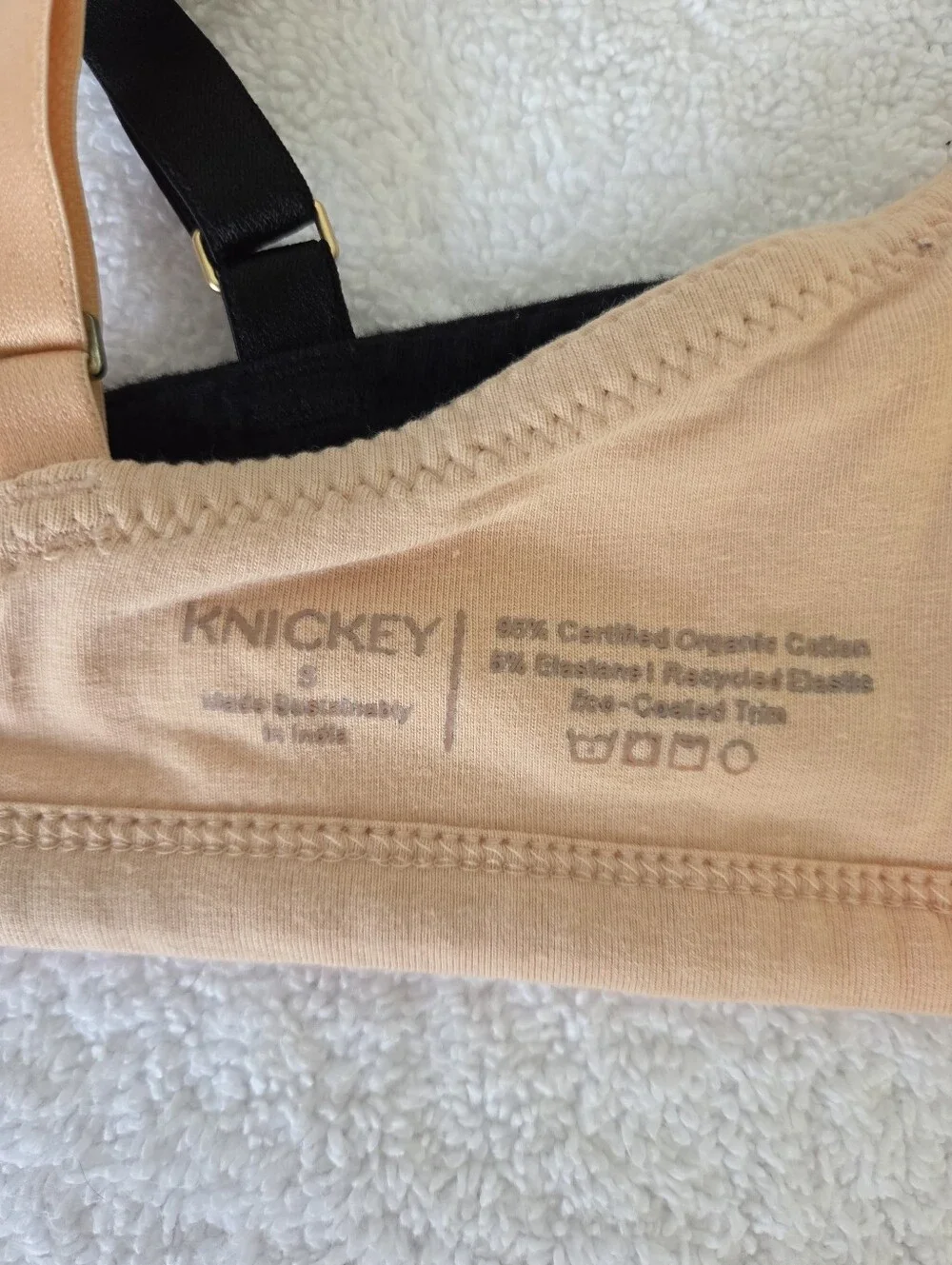 Knickey Triangle Bralette Women's Size Small Bundle Of 3 Organic Cotton - Picture 12 of 12